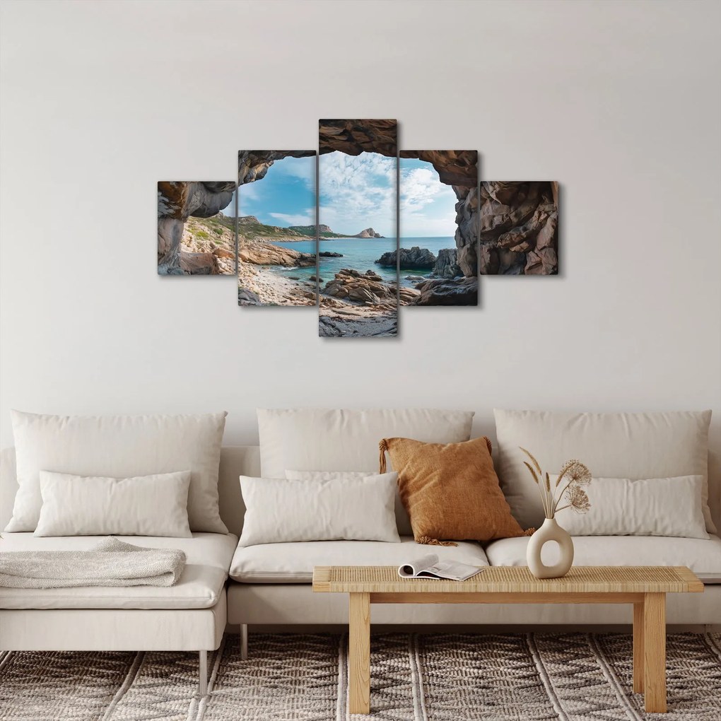Obraz - Jaskinia przy morzu (125x70 cm)