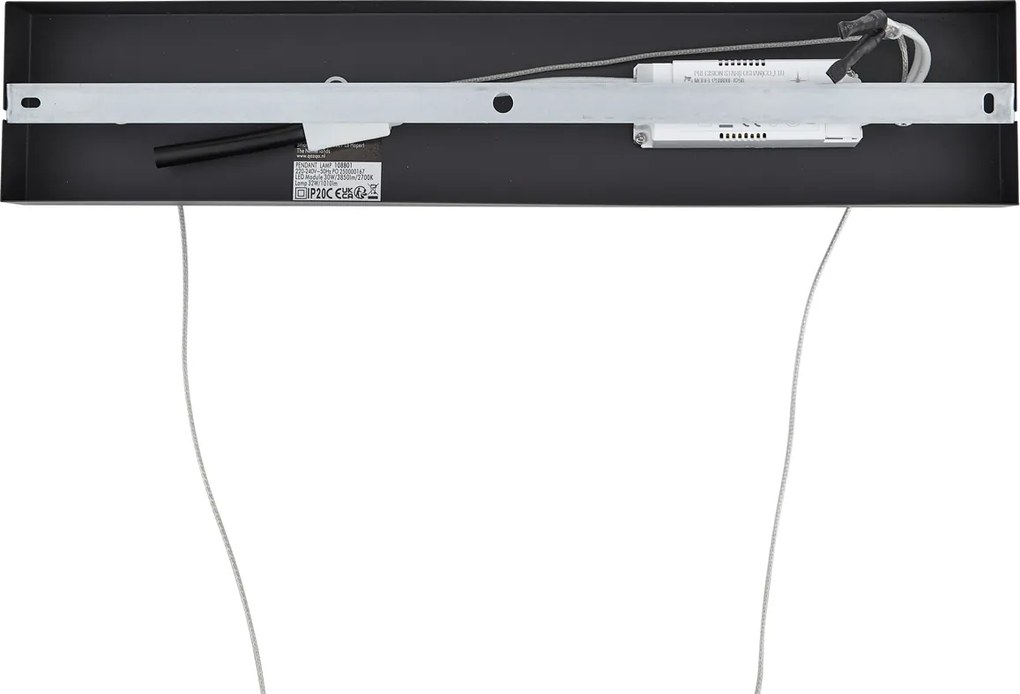 Designerska lampa wisząca X czarna ze złotem z LED z 3-stopniową regulacją - Joy