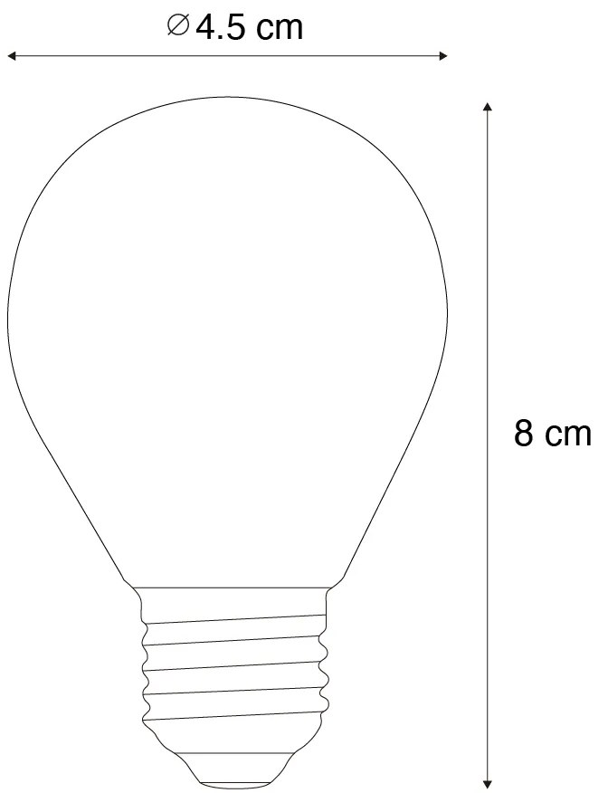 Zestaw 5 E27 3-staps dimbaar LED lamp P45 opaal glas 5W 470 lm 2700K