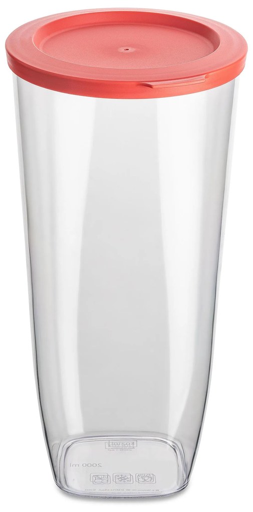 Pojemnik plastikowy na żywność sypką CONNECT, hermetyczny, 2000 ml, KOZIOL