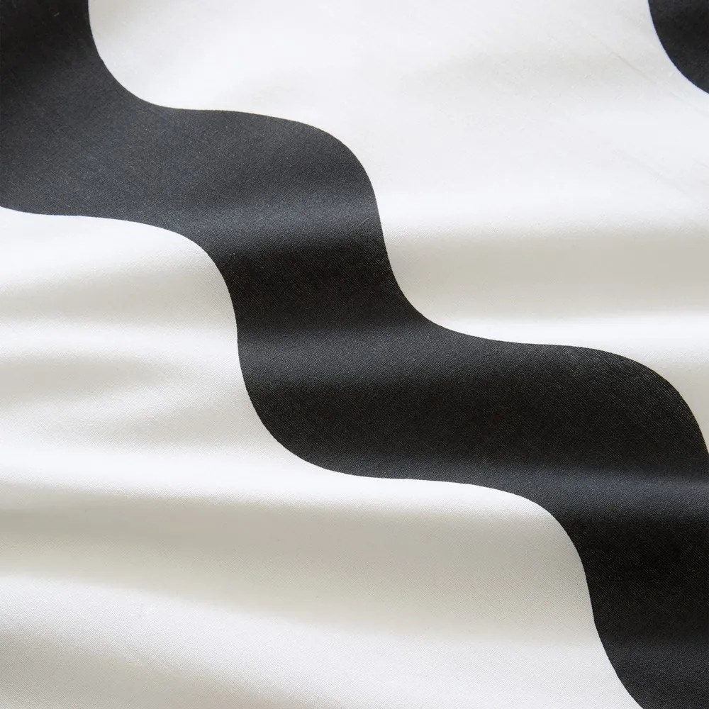 Czarno-biała pościel dwuosobowa 230x220 cm Waves – Sassy B