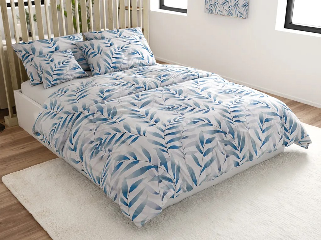 PrzytulneMieszkanie.pl PrzytulneMieszkanie.pl Pościel z mikrofibry KOVENDI niebiesko-biała Rozmiar pościeli: 2 szt 70 x 90 cm | 200 x 220 cm