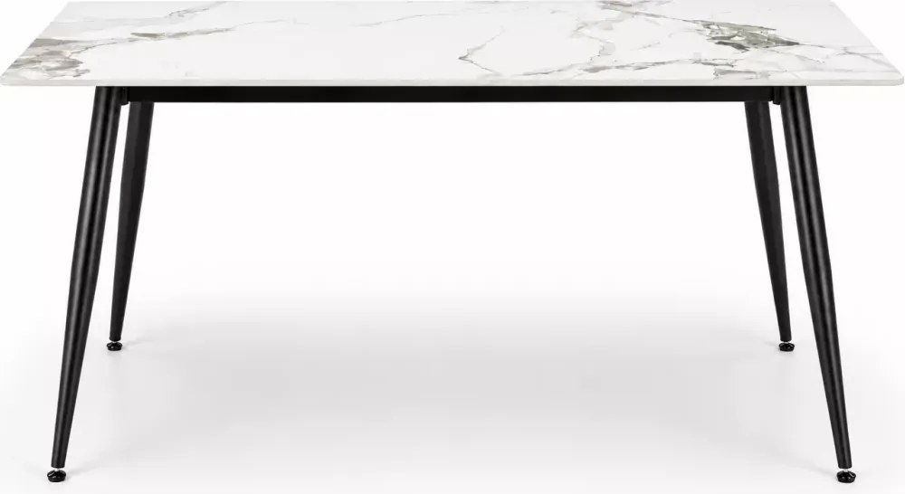 Stół Virgin 120x70 / 140x80 – luksusowy stół jadalniany ze spieku marmurowego z eleganckimi stalowymi nogami