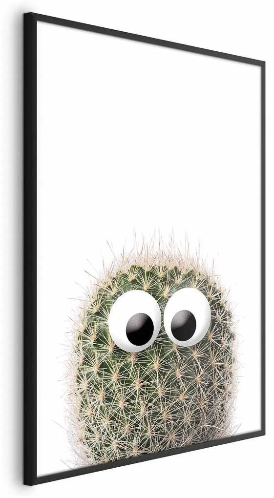 Plakat Kaktus z oczami 40x60 cm z ramą czarną bez marginesu ARTGEIST B