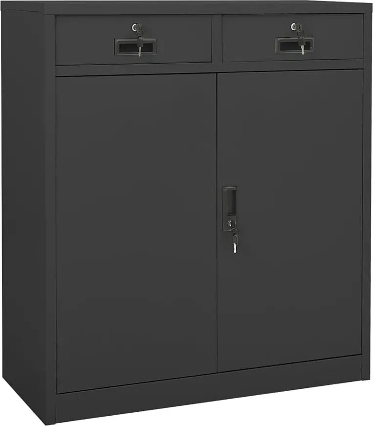 Antracytowa szafka biurowa z szufladami S7-M00