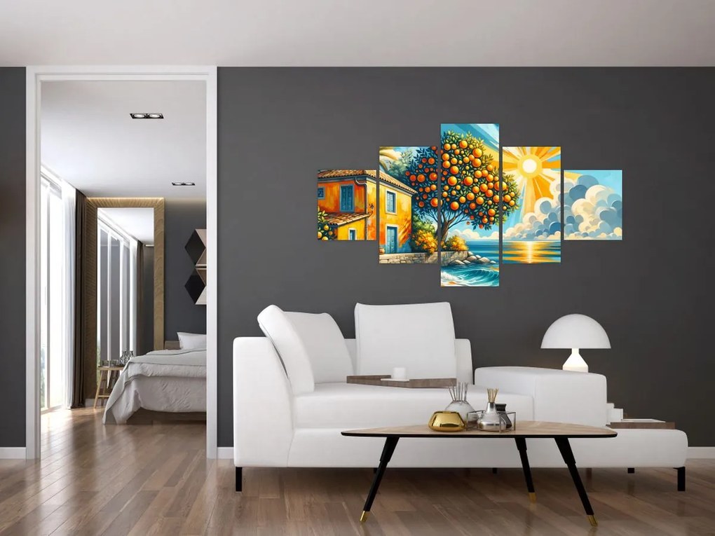 Obraz - Dom z pomarańczami I. (125x70 cm)