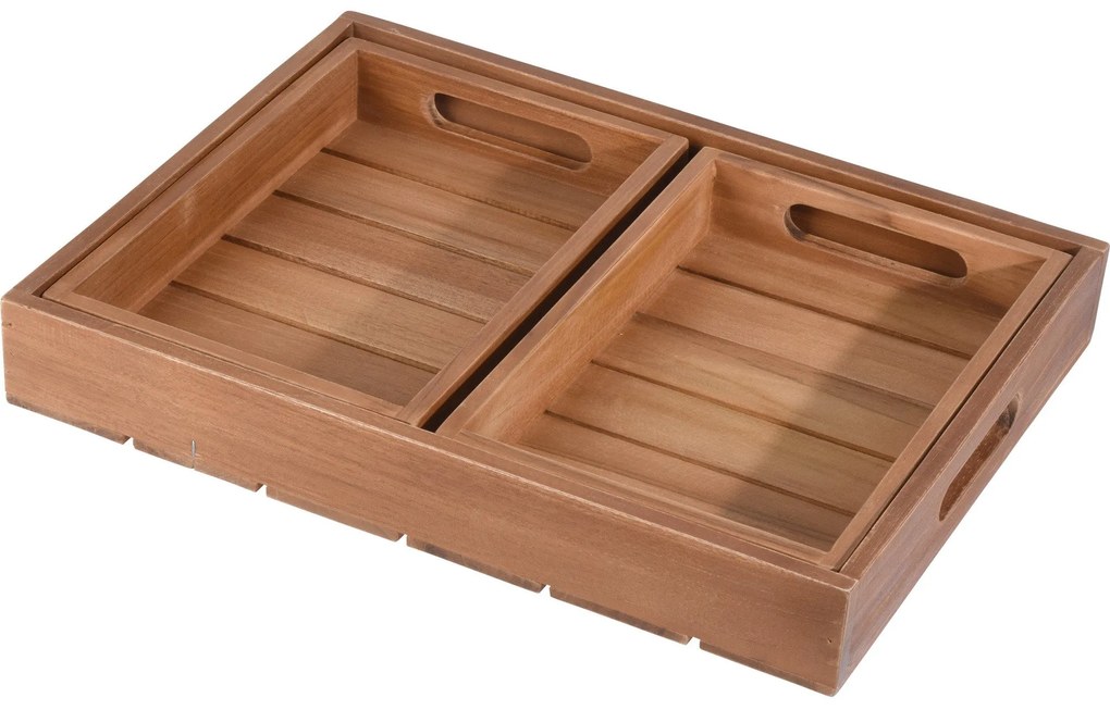 Zestaw tac dekoracyjnych TEAK, 3 elementy