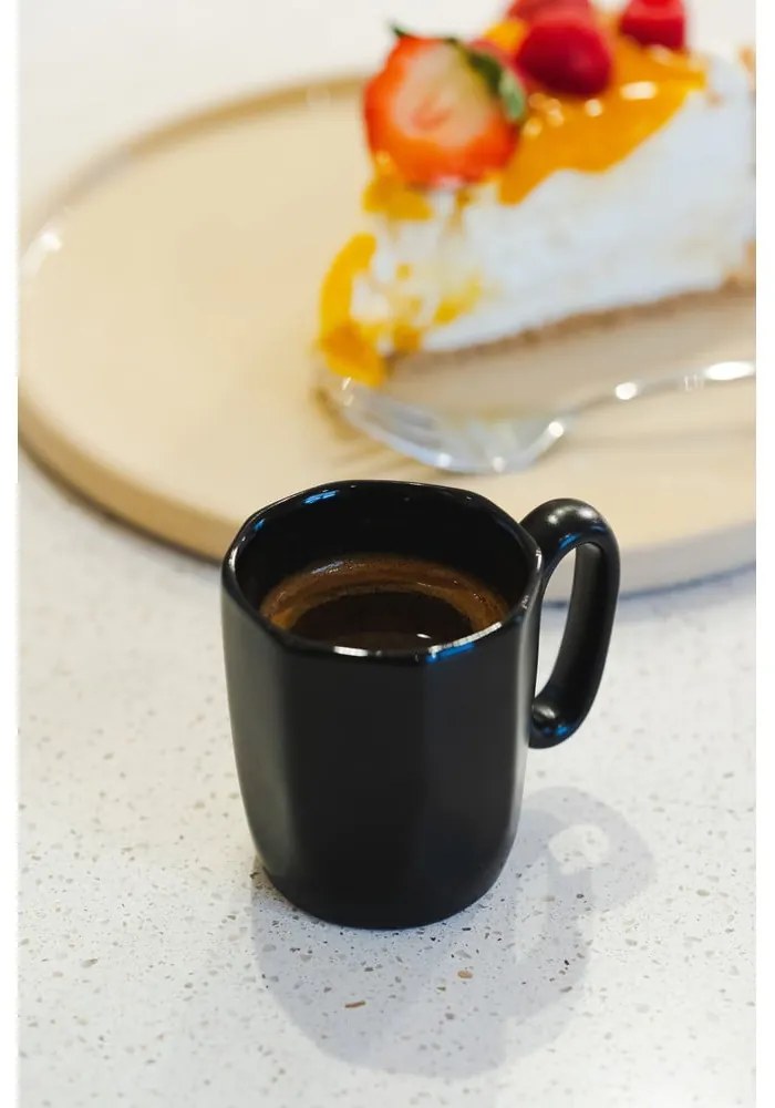 Czarne kamionkowe kubki na espresso zestaw 2 szt. 80 ml Fuori – Vialli Design