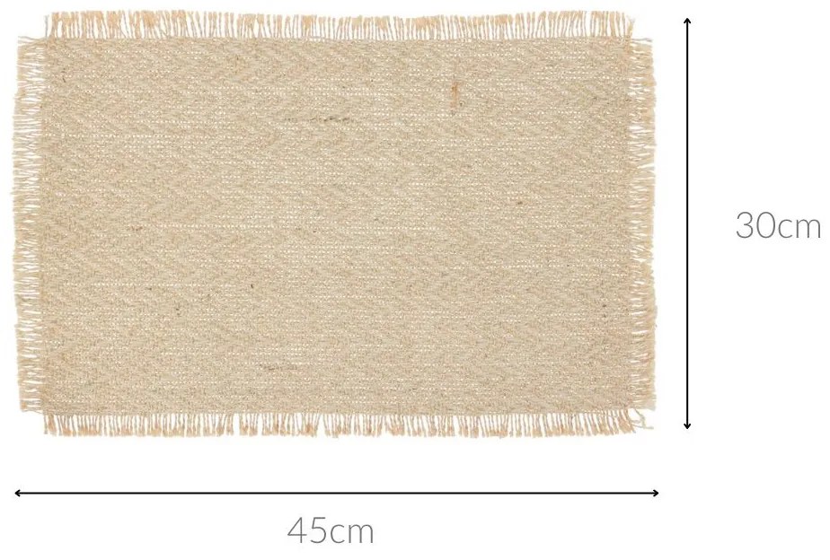 Podstawka pod talerz, juta, 45 x 30 cm