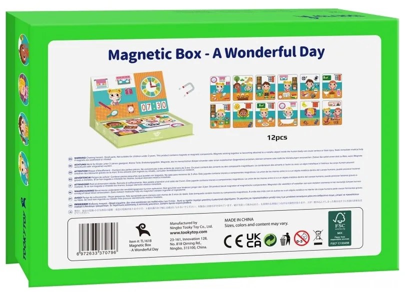 Tooky toy puzzle drewniane pudełko magnetyczne