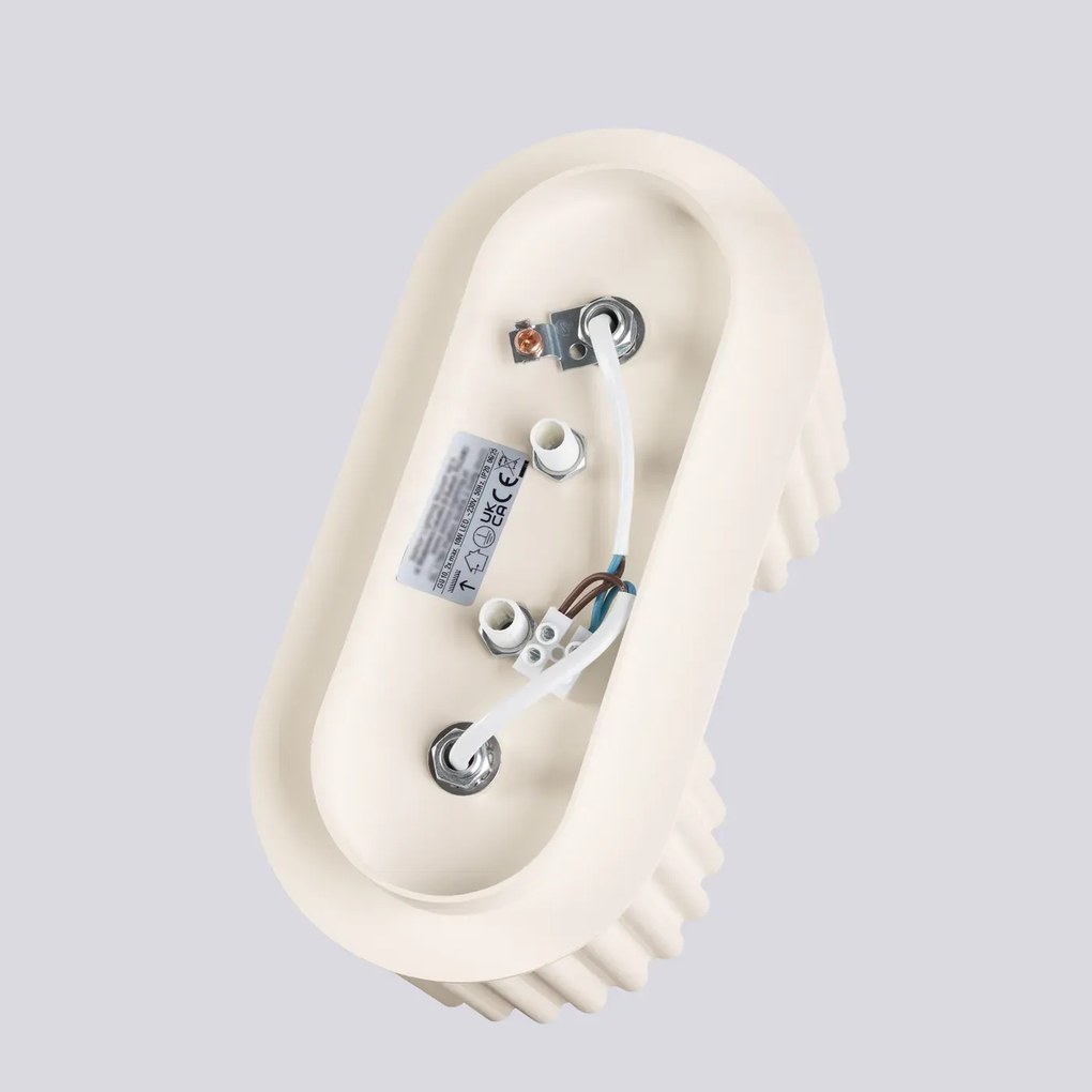 Plafon dwupunktowy AURA 2 beżowy GU10 ryflowany  SOLLUX  LIGHTING