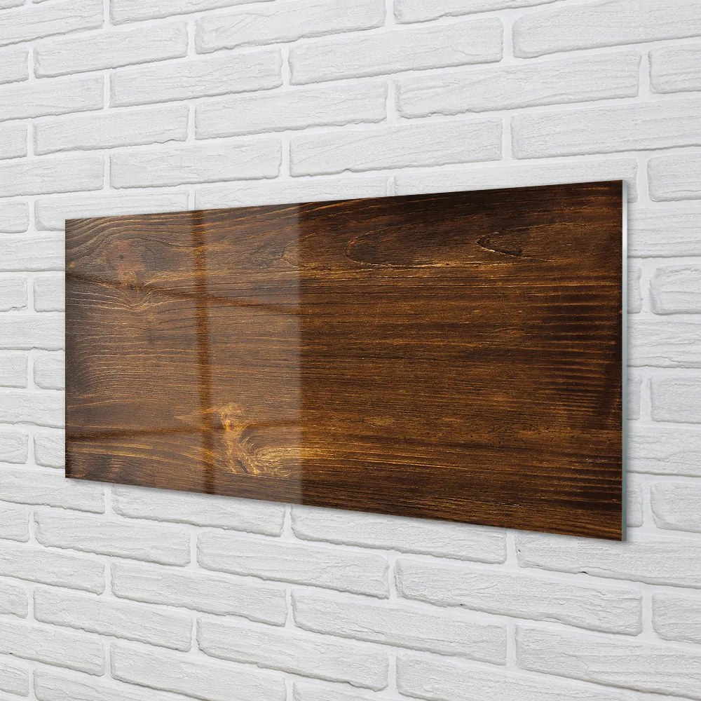 Panel szklany do Kuchni Drewniane Słoje z Sękami