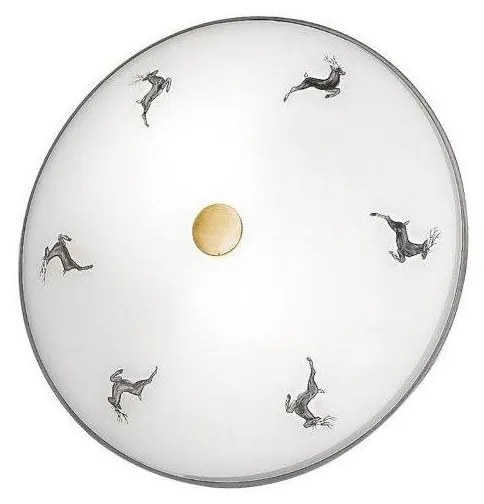 Kolarz 731.U12.4.133- Lampa sufitowa NONNA 2xE14/60W/230V średnica 32 cm szara/mosiądz