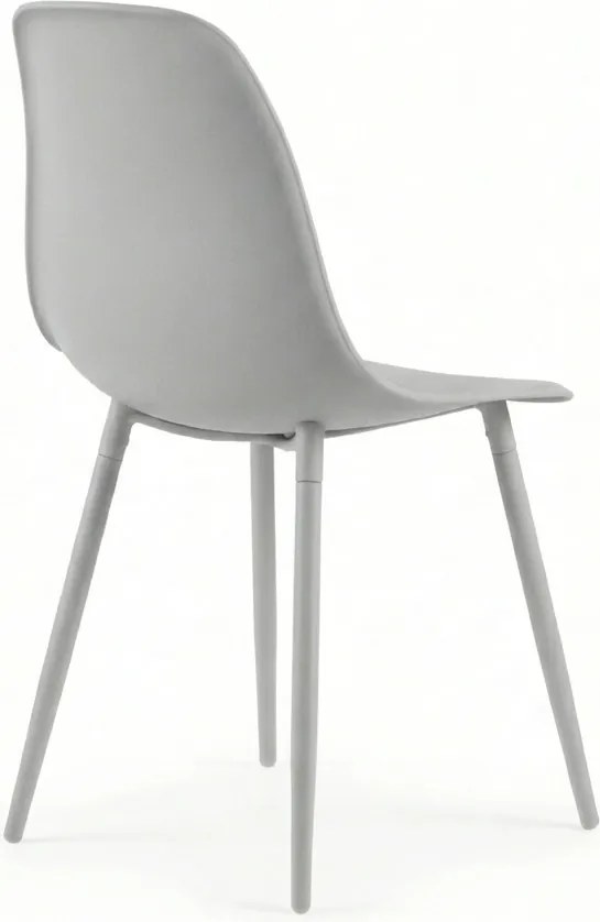 Krzesło do kuchni OSAKA plastikowe, jasnoszare