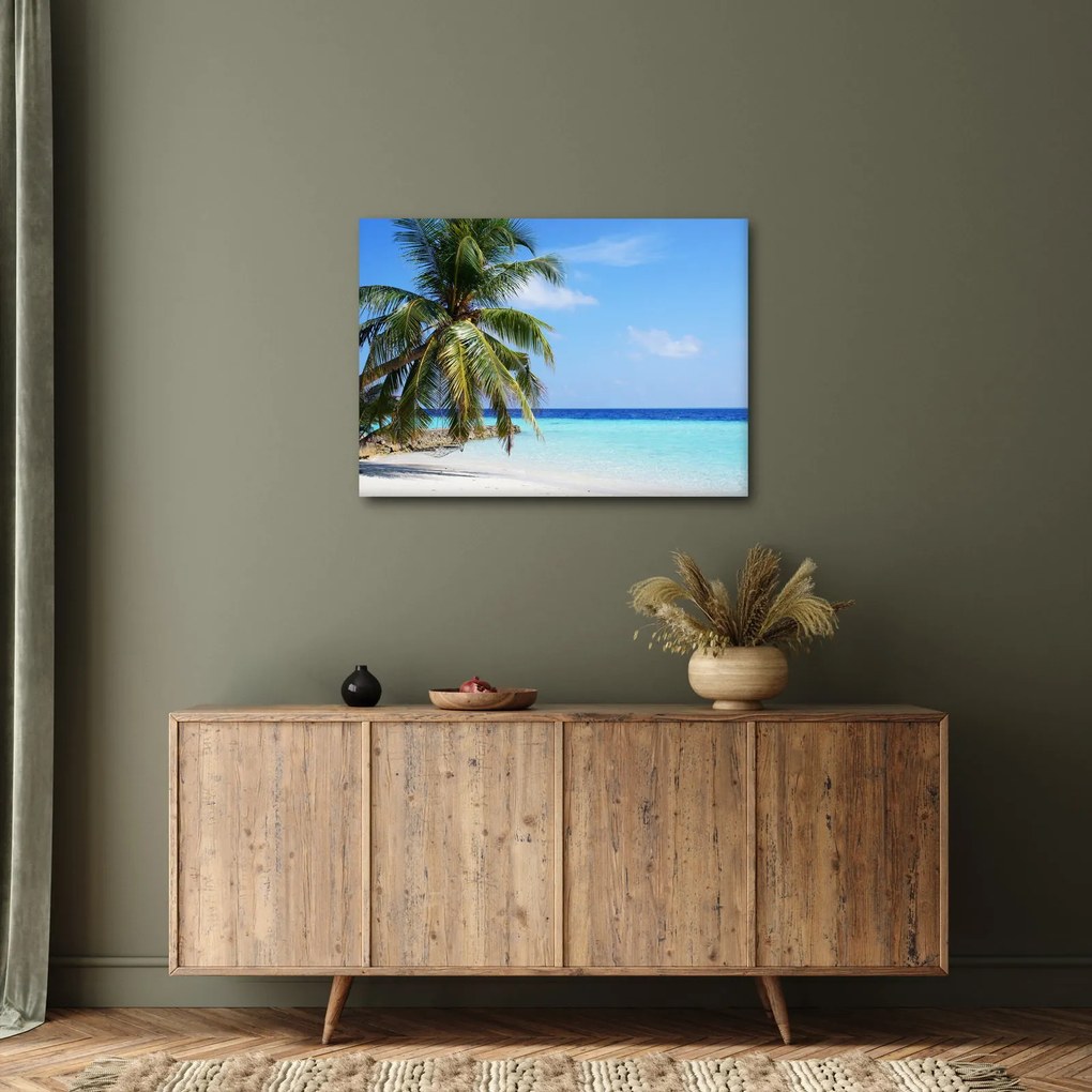 Obraz palmy na plaży (70x50 cm)