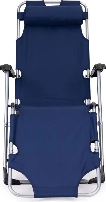 Składany leżak ogrodowy z regulacją Santora 010, niebieski