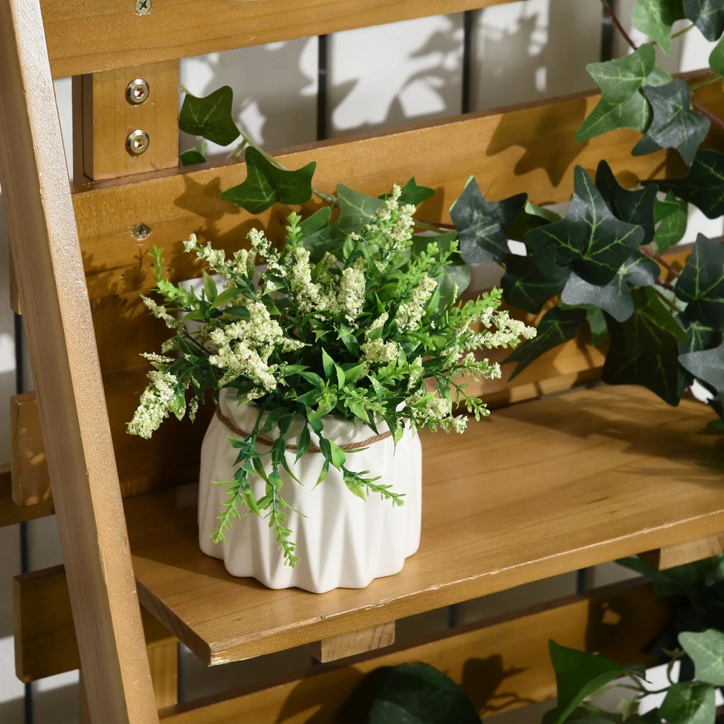 Outsunny Skrzynki Drewniane Ogrodowe 63x39cm z 3 Półkami na Ogrodzie Dziecka - Aosom PL