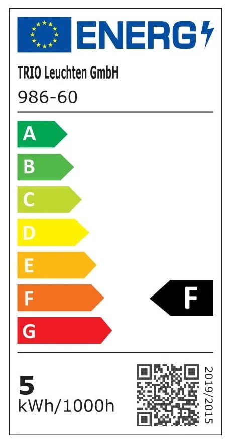 Żarówka LED z ciepłym światłem z gwintem E27, 5 W Tropfen – Trio
