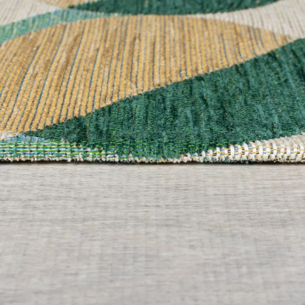 Żółto-zielony chodnik 60x230 cm Carlos Circle Geo – Flair Rugs