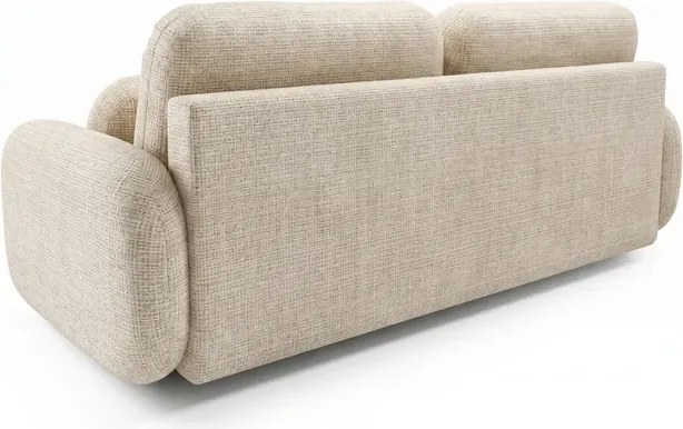 Sofa VIDI Rozkładana Dwuosobowa Beżowa Szenil Japandi