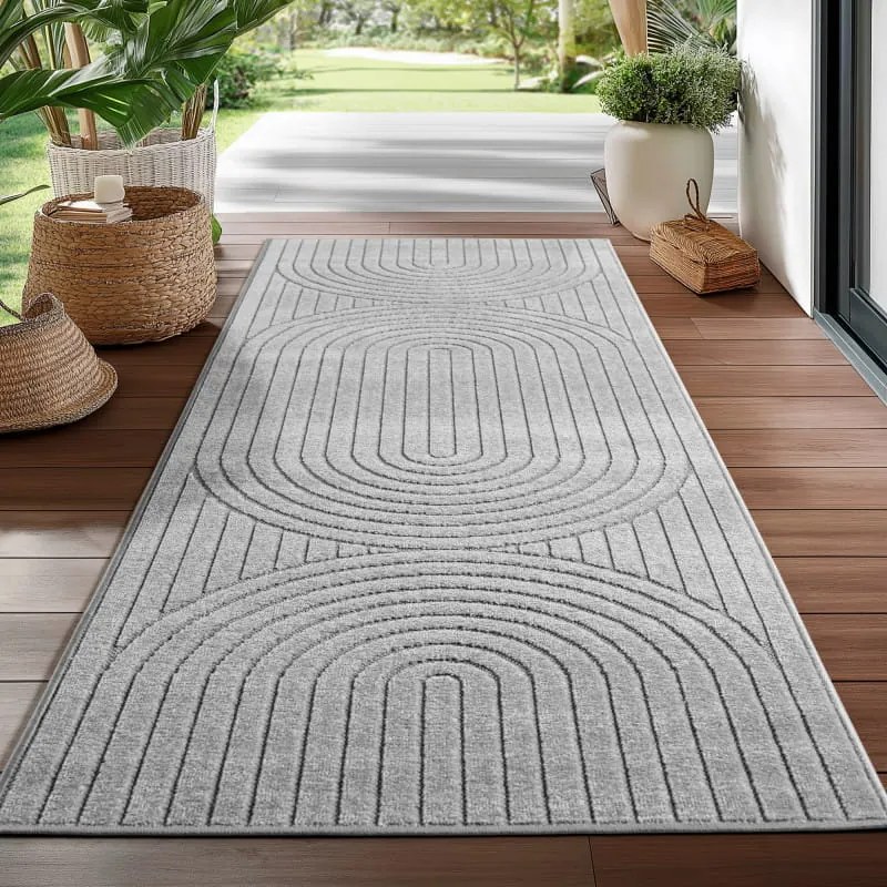 Dywan uniwersalny Nova 3D szary 80 cm x 250 cm