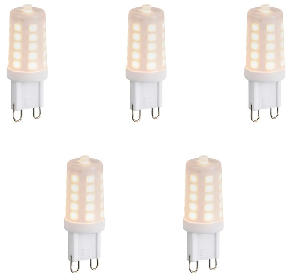 Zestaw 5 ściemnialnych żarówek LED G9 Opalowych 1,2W 100 lm 2200K