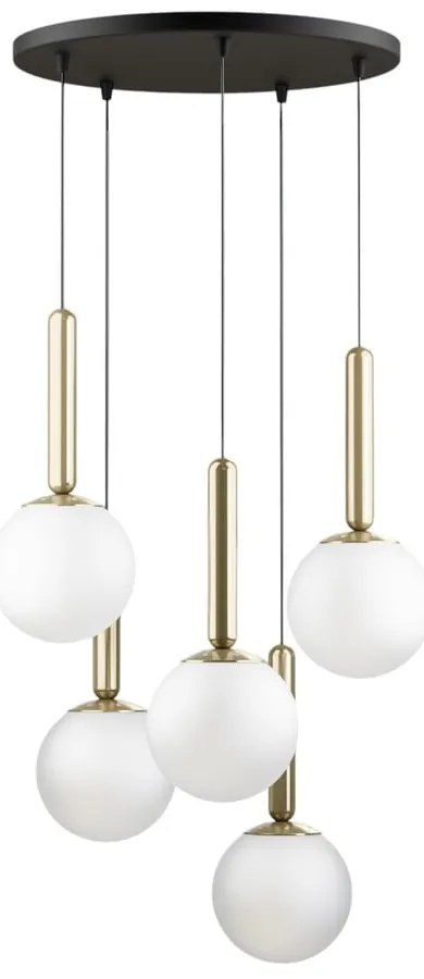 Lampa wisząca w kolorze złota ze szklanym kloszem ø 34 cm One – Squid Lighting