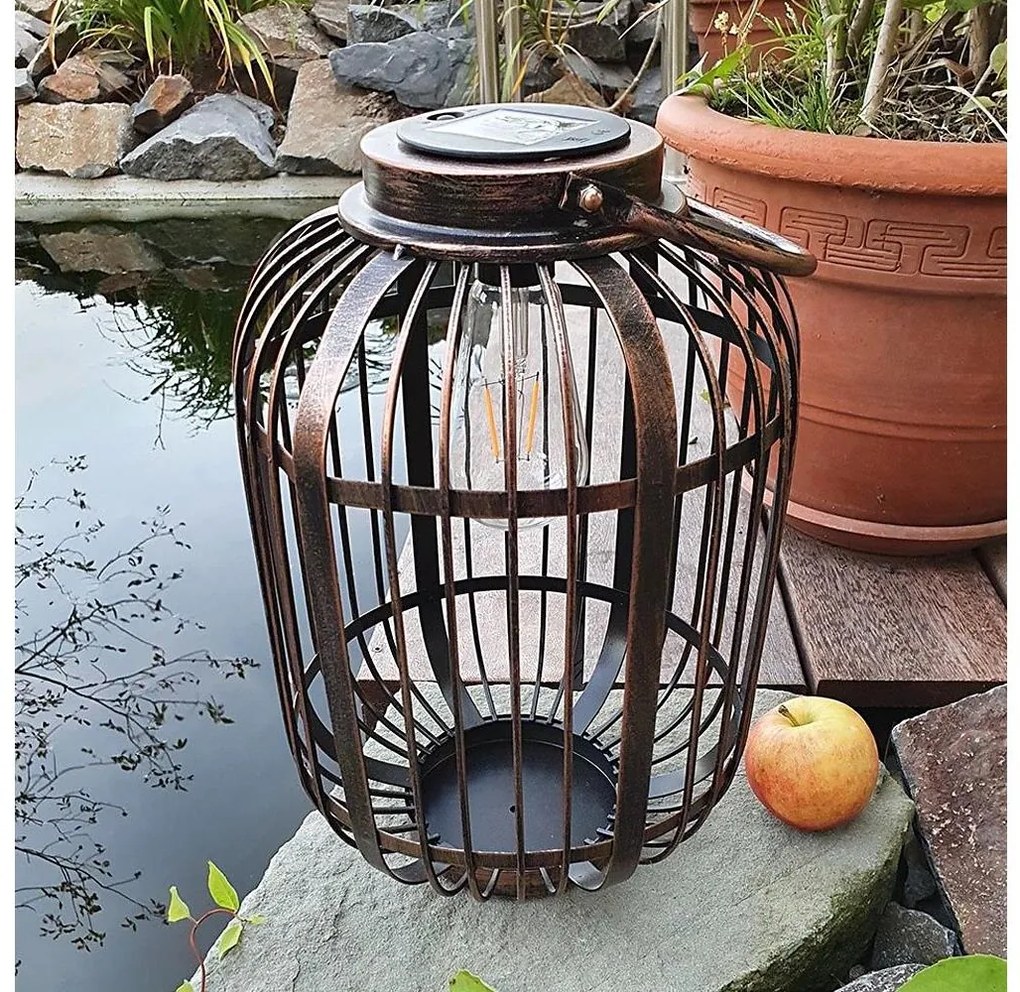 LED lampa solarna LORETA 1xE27/1,2V 600 mAh IP44