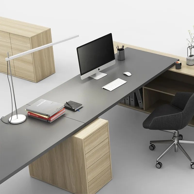 Kontener biurowy BLOCK, 400 x 800 x 710 mm, 4 szuflady, biały