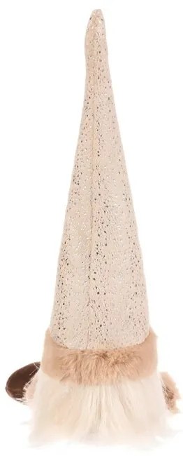 Dekoracja świąteczna Krasnal wiszące nogi, wys. 40 cm, beżowo-brązowy, 40 cm