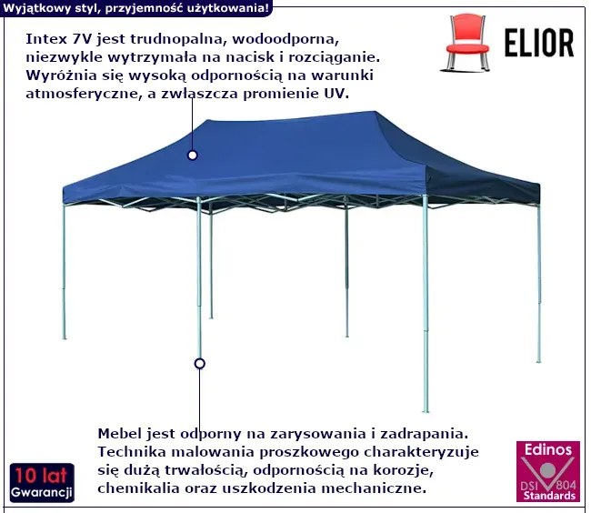 Niebieskie zadaszenie do ogrodu K9-C71