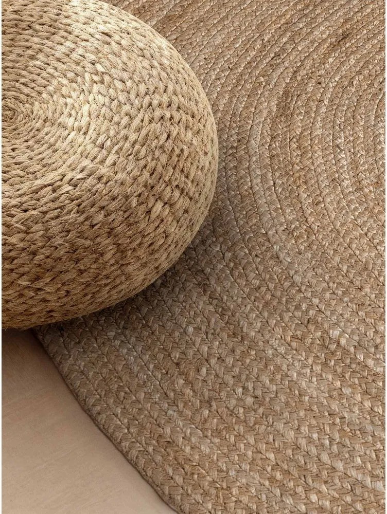 Dywan z juty dwustronny/tkany ręcznie w ciemnym naturalnym kolorze 160x230 cm Braided – Hanse Home