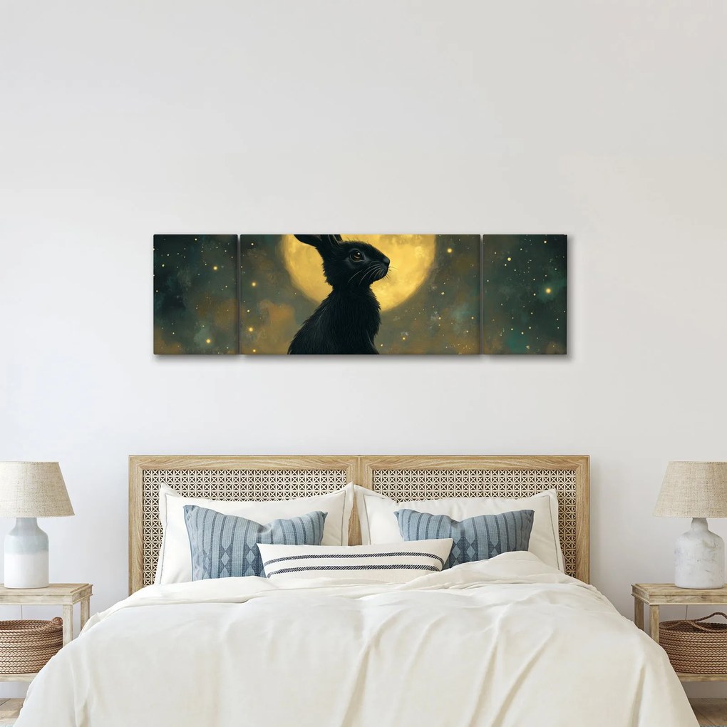 Obraz - Zając z księżycem (170x50 cm)