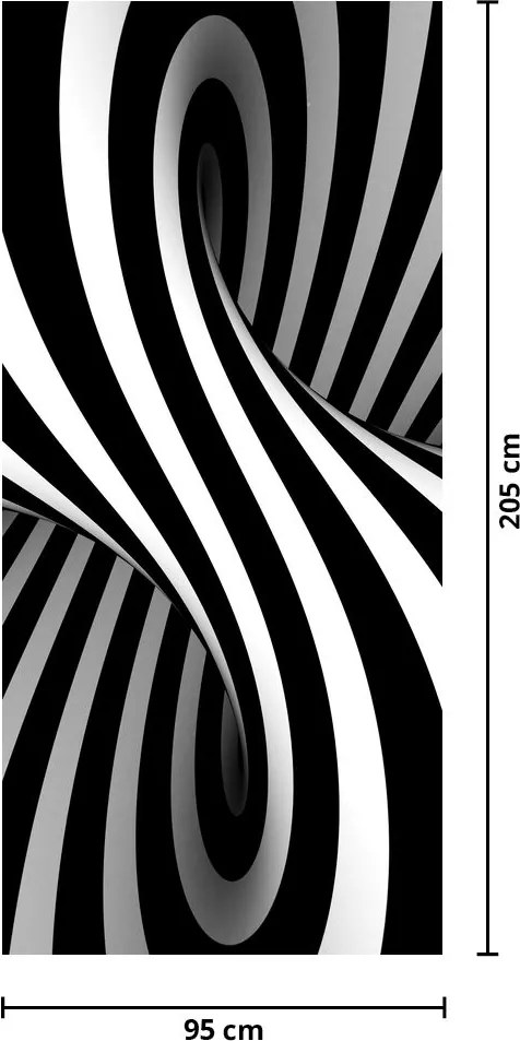Fototapeta na drzwi - Abstrakcja z paskami zebry (95x205cm)