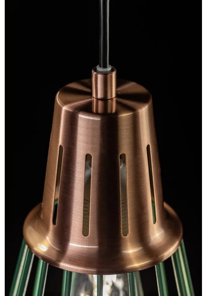 Zielona lampa wisząca z metalowym kloszem ø 18 cm Kaliope – GTV