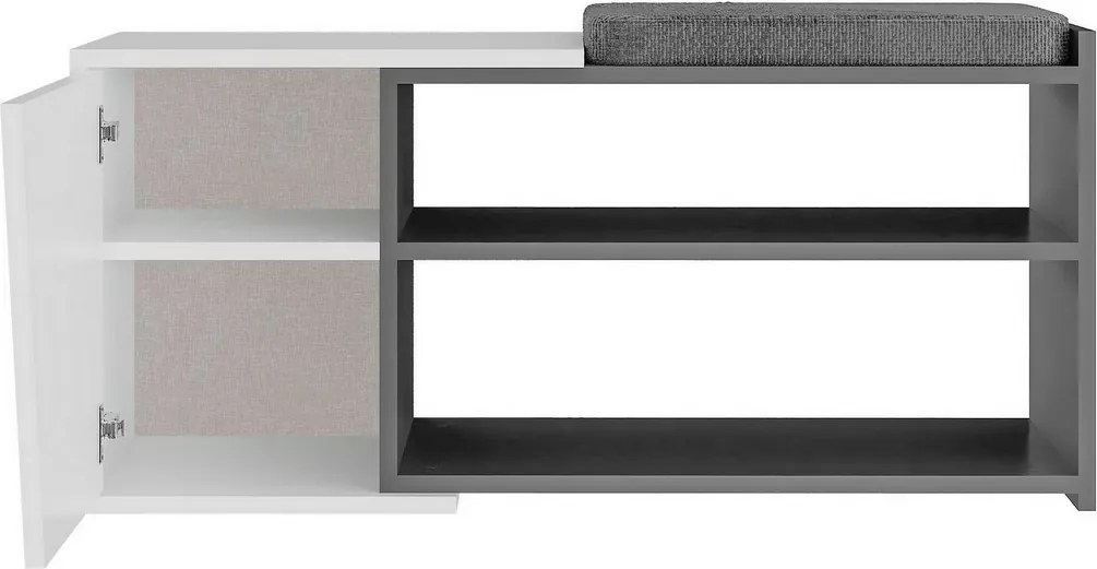 Szafka na buty Fiona White and Anthracite