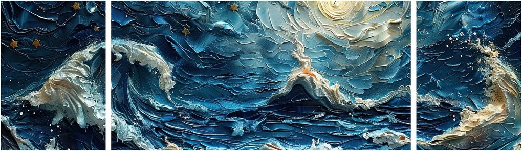 Obraz - Malowanie nieba i morza (170x50 cm)