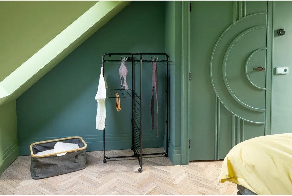 Suszarka na pranie w kolorze matowej czerni 23 m HangOn Tower – Brabantia