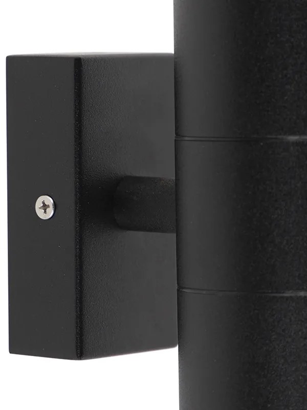 Zestaw 2 lamp ściennych zewnętrznych czarnych IP44 - Duo Nowoczesny Oswietlenie wewnetrzne
