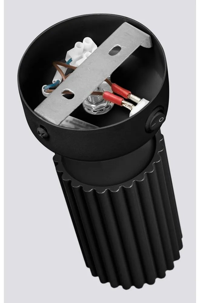 Czarna lampa punktowa 8x16 cm Gleam – Sollux