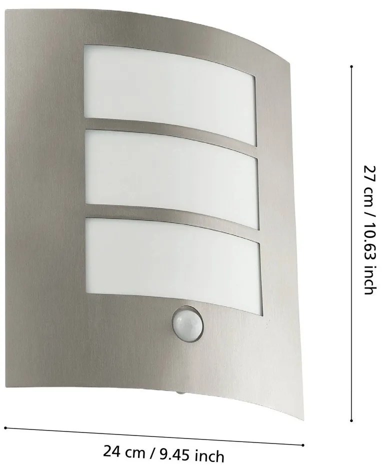Zewnętrzna lampa ścienna (wysokość 26 cm) CITY – EGLO
