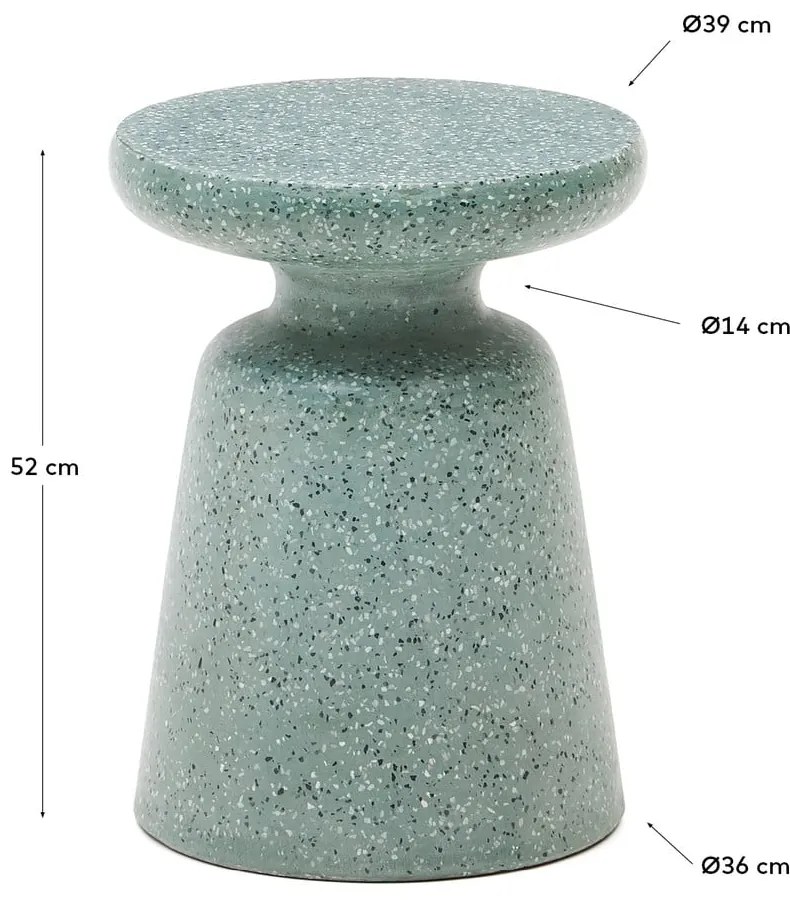Okrągły ceramiczny stolik ogrodowy ø 39 cm Mesquida – Kave Home
