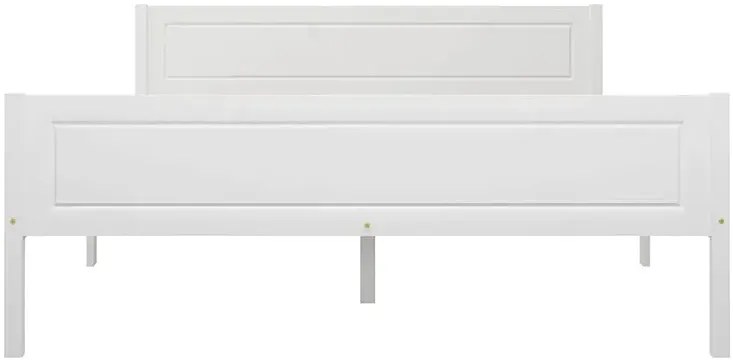 Białe dwuosobowe łóżko drewniane 160x200 M4-A84