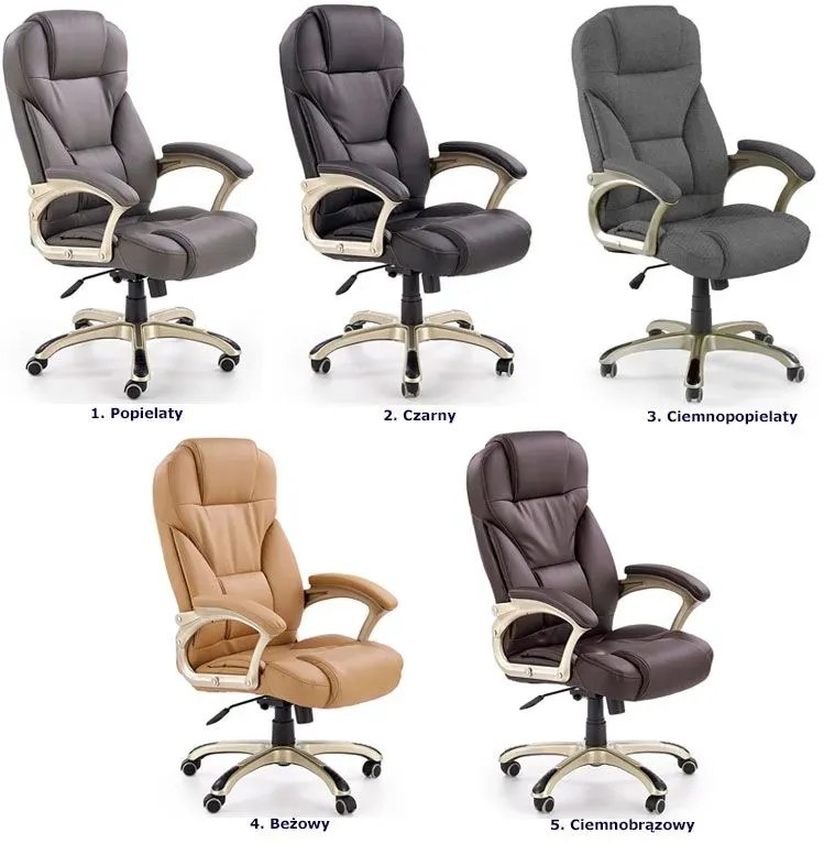Biurowy Fotel Obrotowy Ciemny Popiel K3-T48