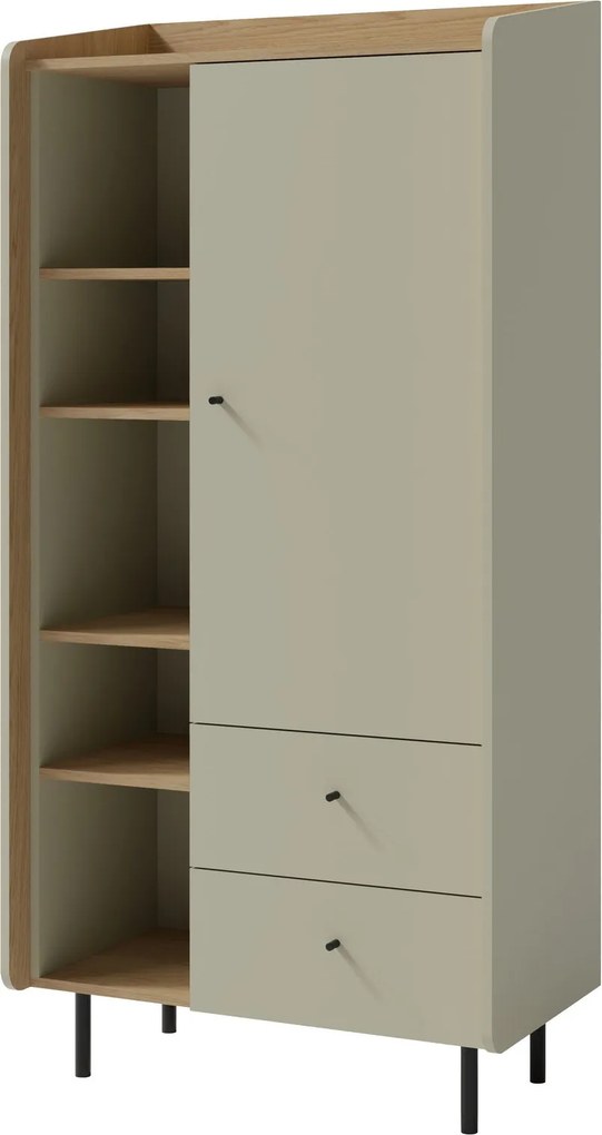 Regał VETTA - Dąb / 4 półki / 80 cm