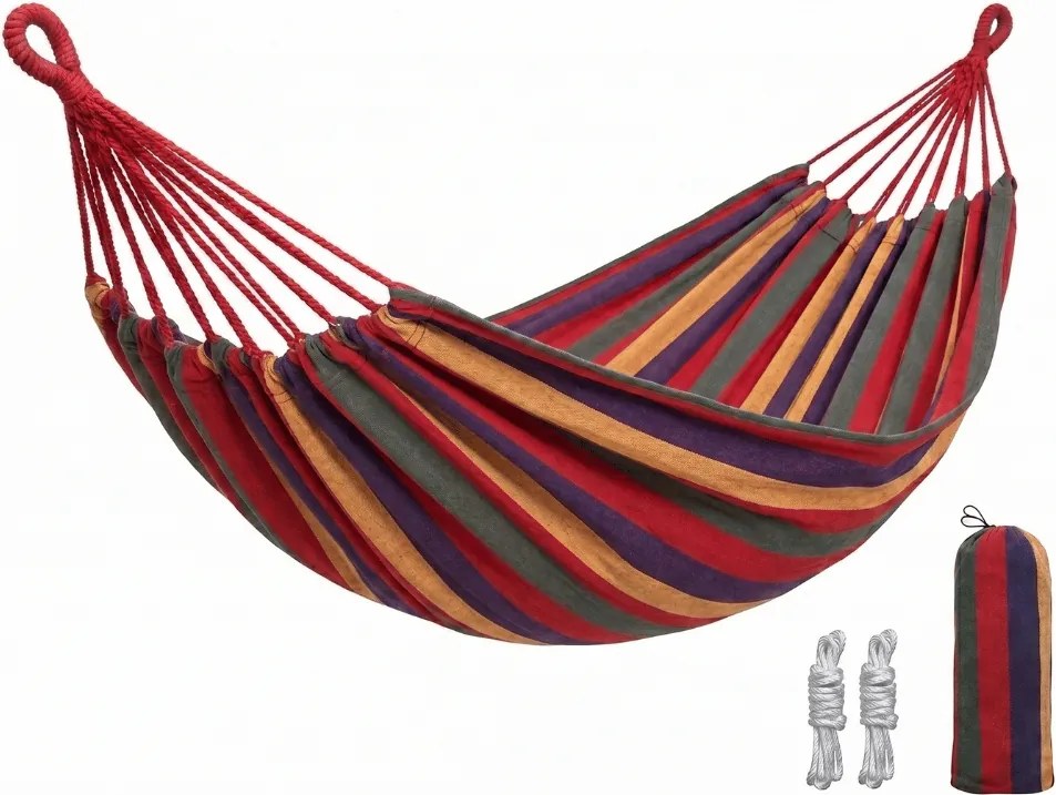 Hamak ZENVIO 200x100 cm, czerwony + torba gratis