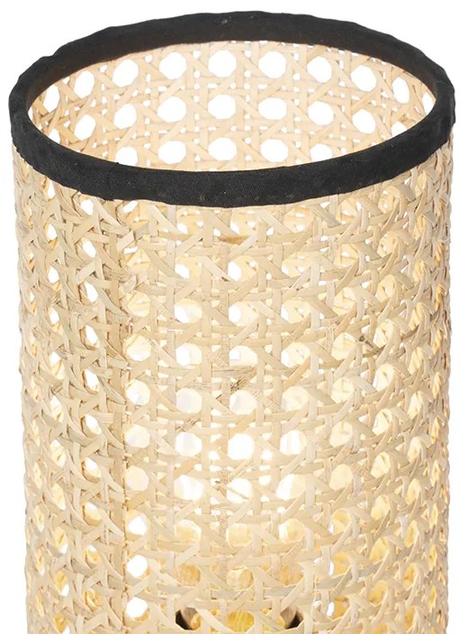 Rustykalna lampa stołowa z rattanu - Kata Rustykalny / Vintage Oswietlenie wewnetrzne
