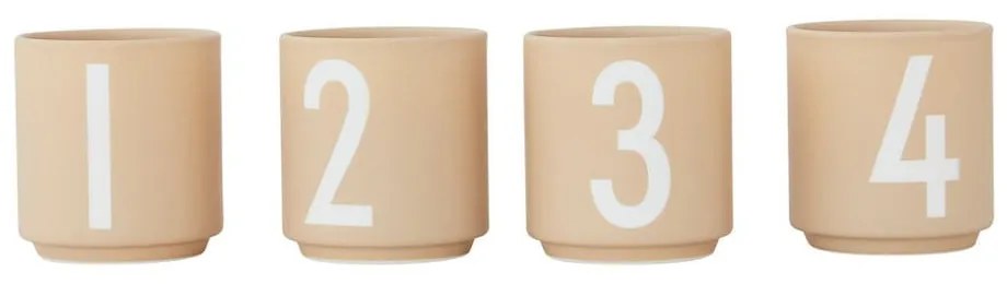 Porcelanowe świeczniki zestaw 4 szt. Mini – Design Letters