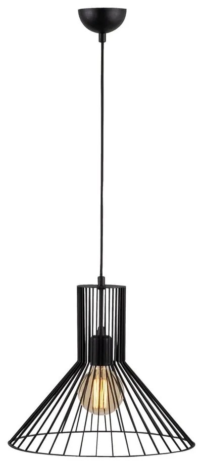 Czarna lampa wisząca z metalowym kloszem ø 38 cm Fellini – Opviq lights