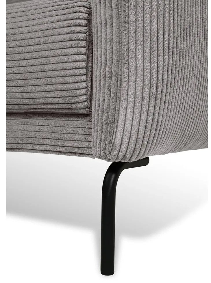 Jasnoszara sztruksowa sofa 212 cm Venray – Scandic